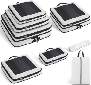 8 Set/6 Set/4 Set Compression Packing Cubes for Travel, Lightweight Vacation Travel Essentials, Travel Accessories for Suitcase Organizer Bags Set, Durable Luggage Organizer