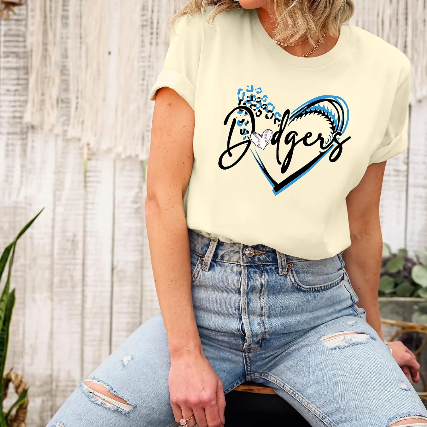 ALLTB Baseball Shirt for Women Baseball Mom Shirt Baseball Heart Graphic Tee Game Day Short Sleeve Tops
