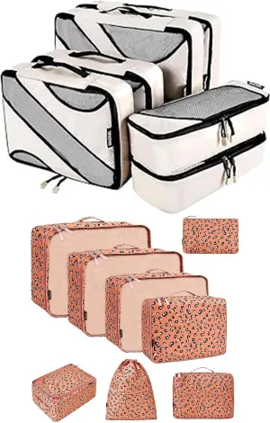 BAGAIL 8 Set Packing Cubes and 6 Set Luggage Packing Organizers
