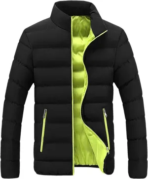 BIFUTON Winter Jackets for Men,Men's Winter Jacket - Lightweight Quilted Puffer Parka Coat Warm Padded Windbreaker Ski Jacket