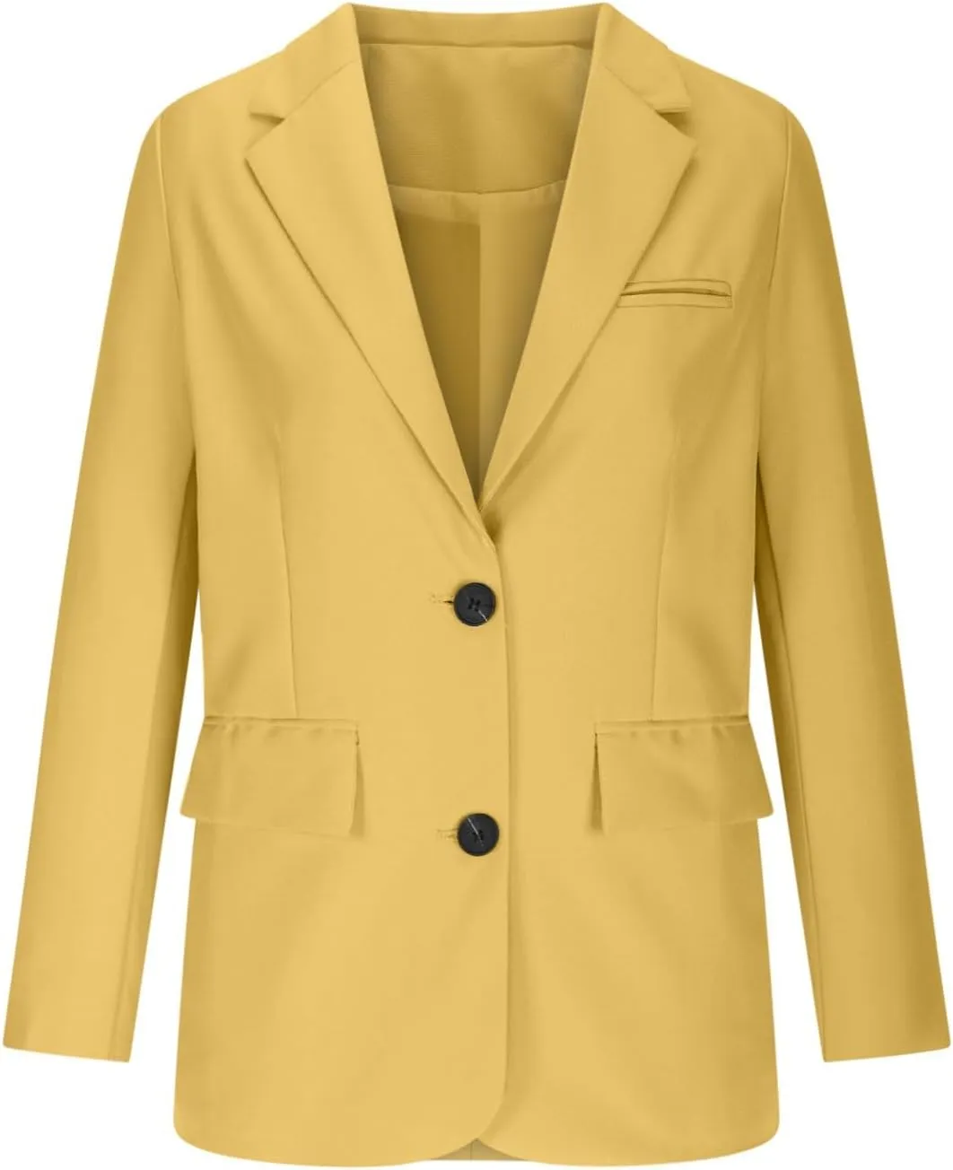 Binmer Women's Open Front Blazer Bussiness Casual Long Sleeve Lapel Work Office Jackets with Shoulder Pads Fall Fashion 2024