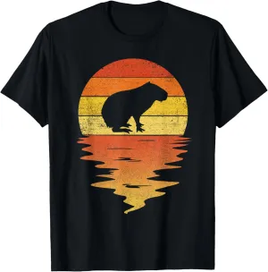 Capybara shirt 70s vintage retro sunset Capybara T-Shirt
