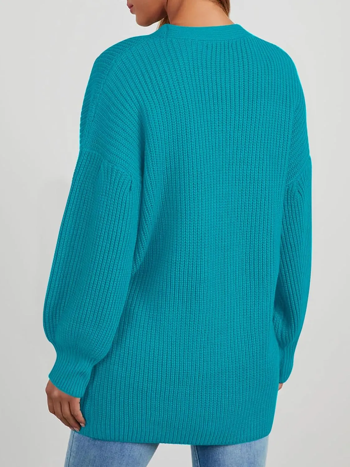 Cardigan Sweaters for Women Oversized Chunky Knit Long Cardigan Open Front Button Cardigans Trendy Fall with Pockets