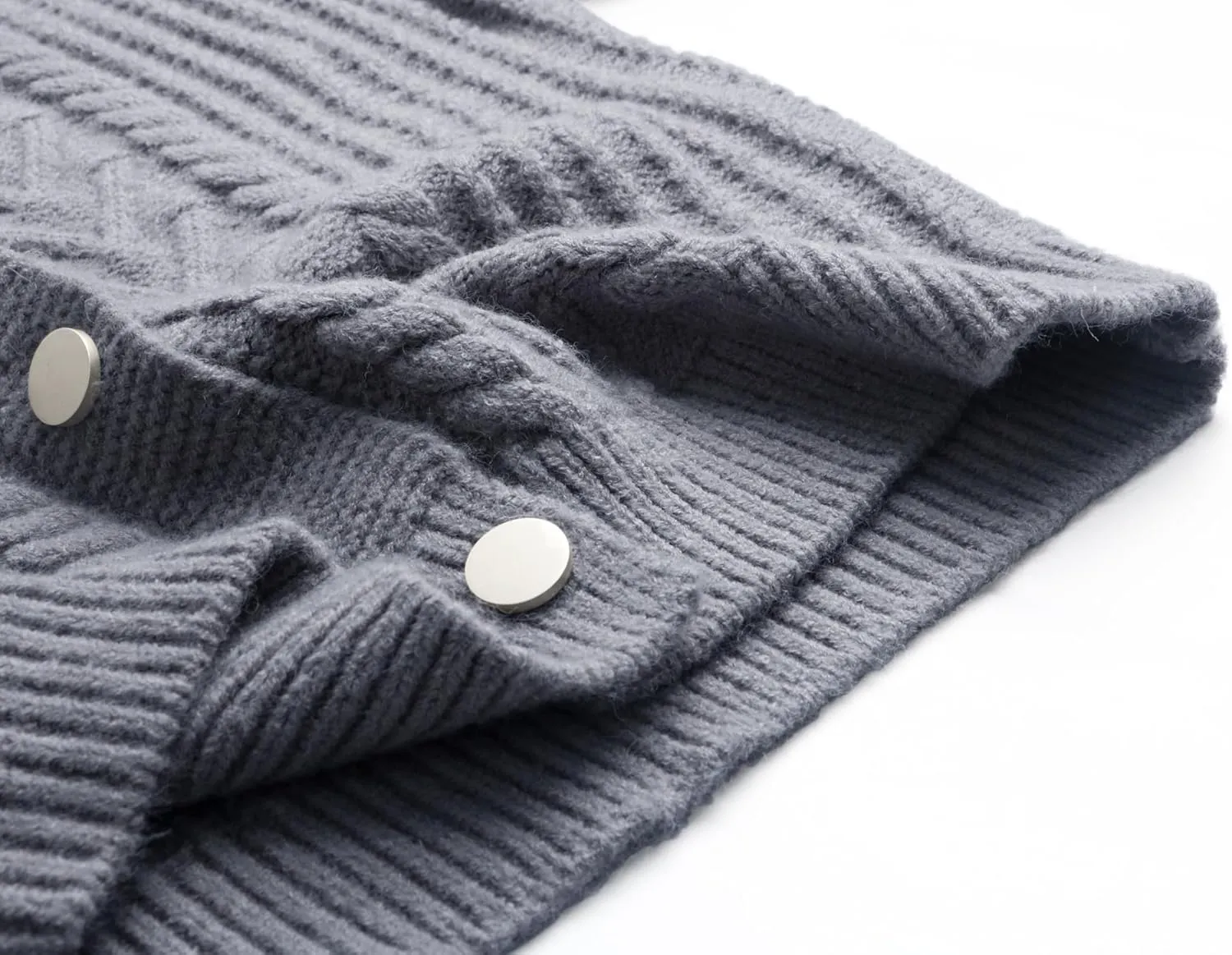 CHARTOU Women Winter Thick Cardigan Lapel Collar Button Down Chunky Knit Coatigan Sweater Jacket