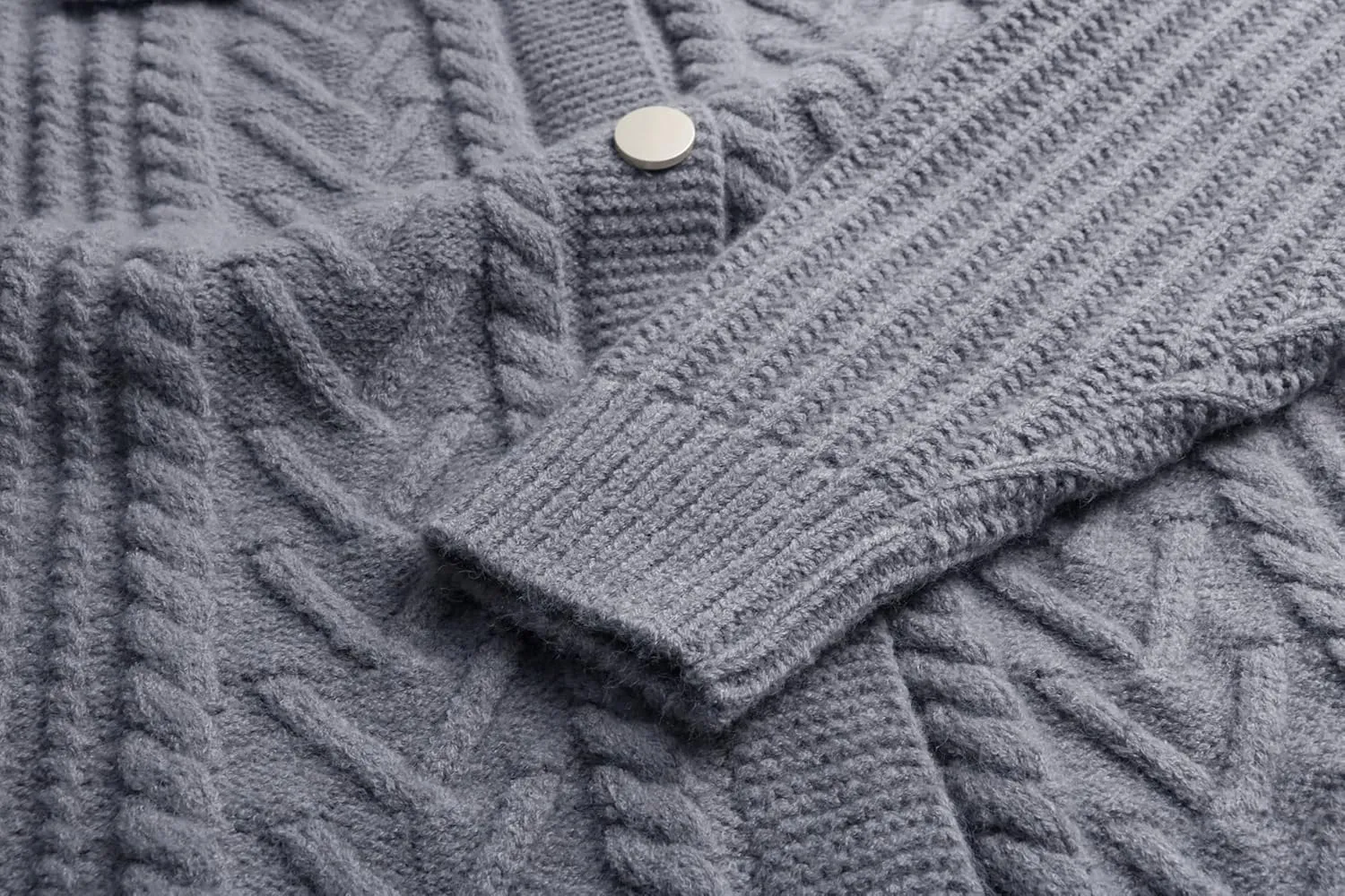 CHARTOU Women Winter Thick Cardigan Lapel Collar Button Down Chunky Knit Coatigan Sweater Jacket
