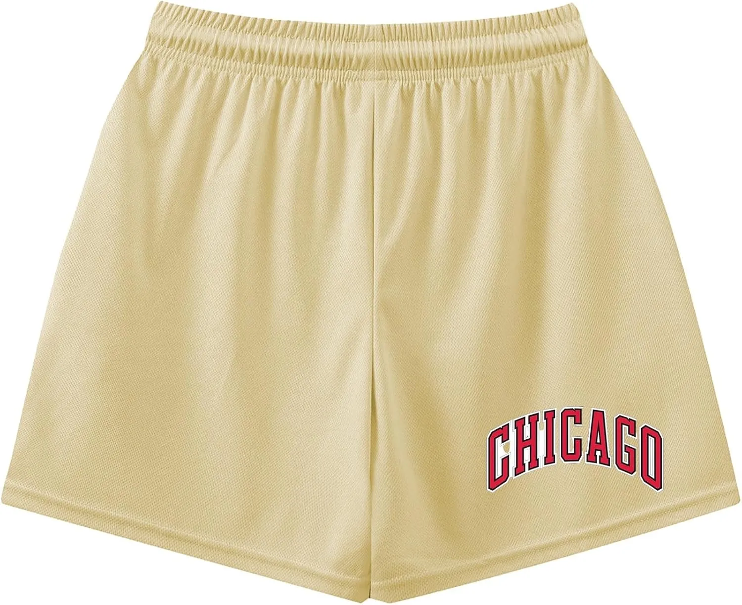 Chicago Men'S 2 Piece Outfits Crew-Neck Short Sleeve Tee & Split Shorts Set Drawstring Elastic Waist Loose Sweatsuits