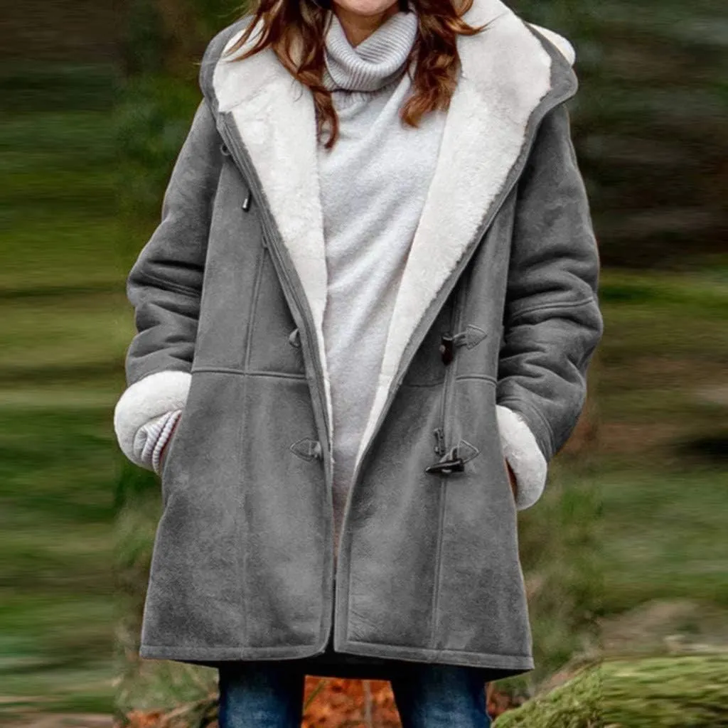 ChicCrate Women's Fleece Lined Winter Coat Sherpa Jacket Fashion Warm Clothes Casual Outerwear