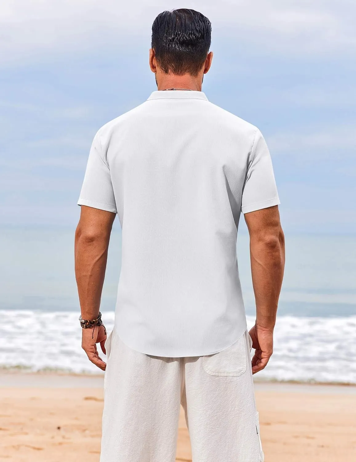 COOFANDY Men's Henley Shirt Short Sleeve Casual T-Shirt Summer Beach Hippie Henley Tee Shirt