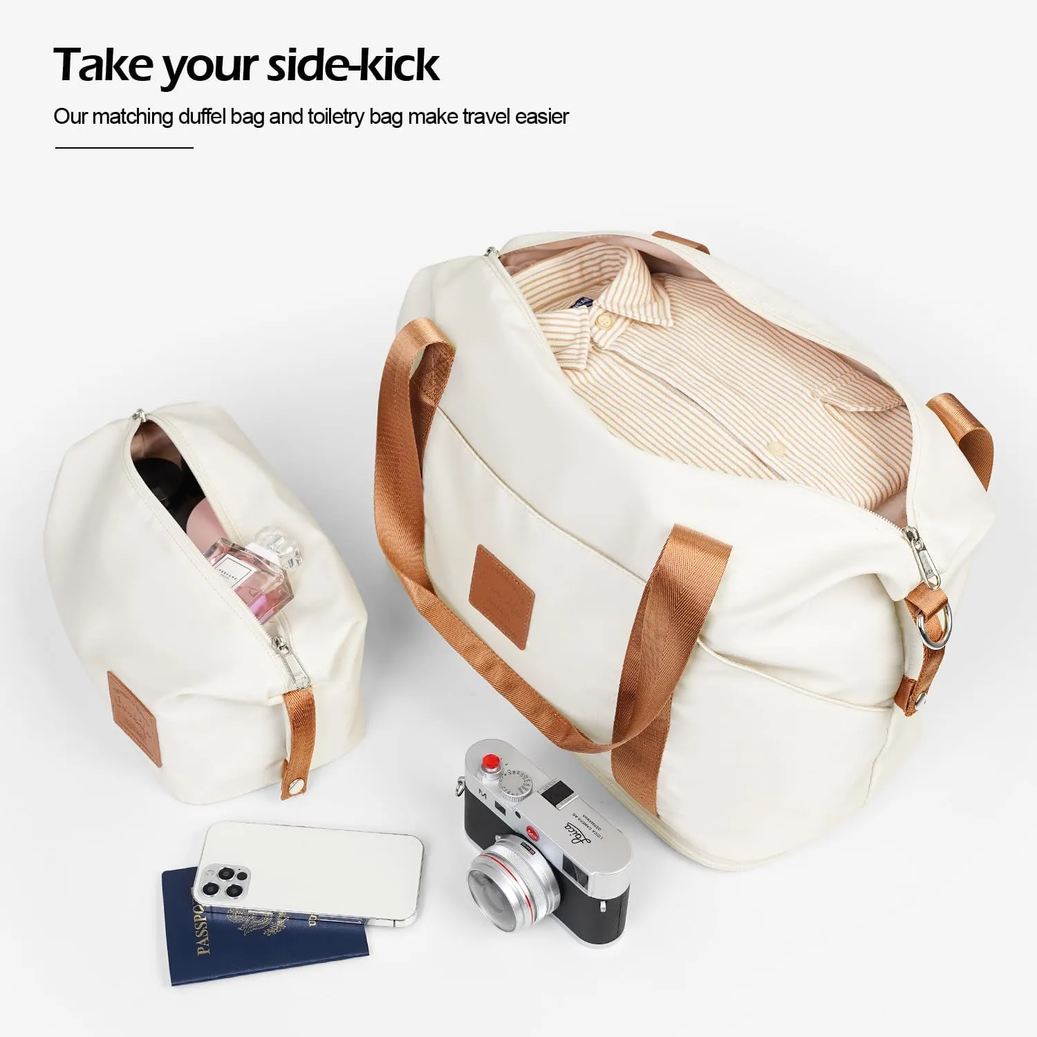 Coolife Luggage Set 3 Piece Luggage Set Carry On Suitcase Hardside Luggage with TSA Lock Spinner Wheels(White, 6 piece set)