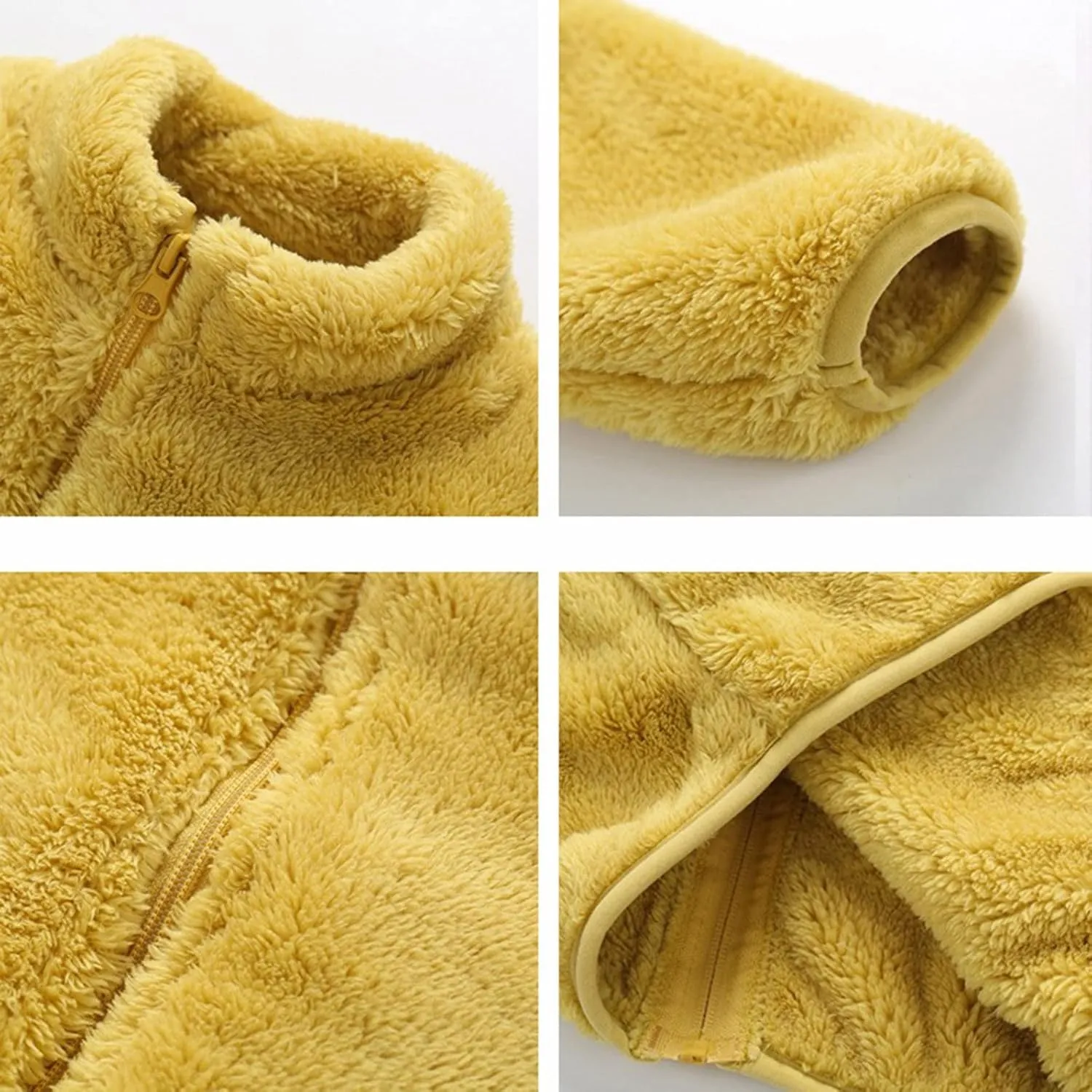 DDAPJ pyju Baby Girls Boys Sherpa Jacket Winter Fleece Coat Toddler Kids Faux Fur Warm Outwear Solid Zip Up Fuzzy Sweatshirt