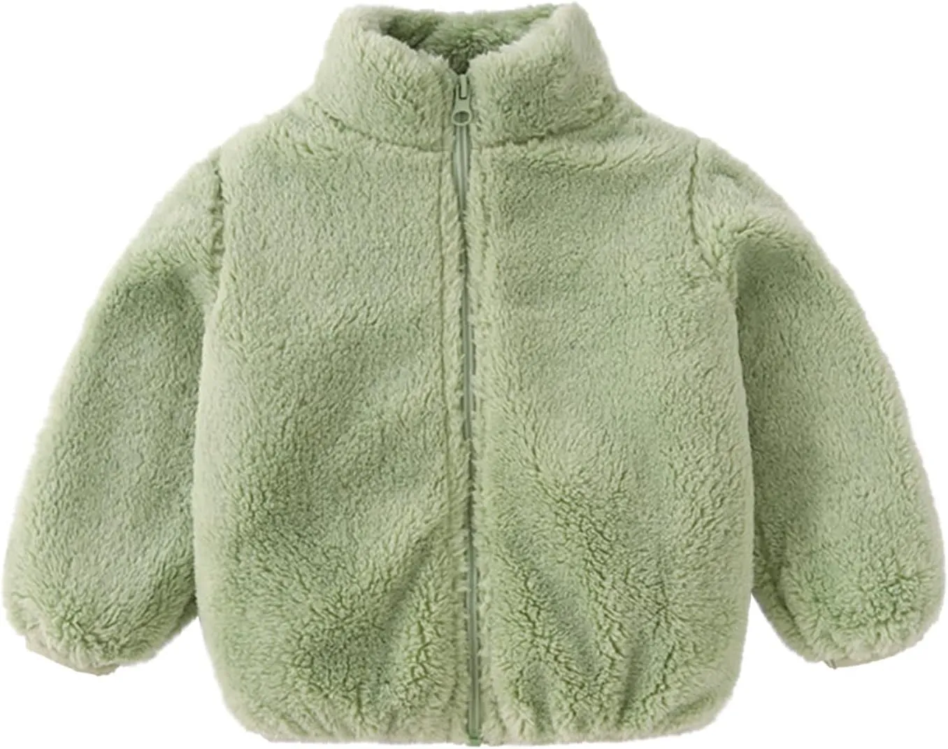 DDAPJ pyju Baby Girls Boys Sherpa Jacket Winter Fleece Coat Toddler Kids Faux Fur Warm Outwear Solid Zip Up Fuzzy Sweatshirt