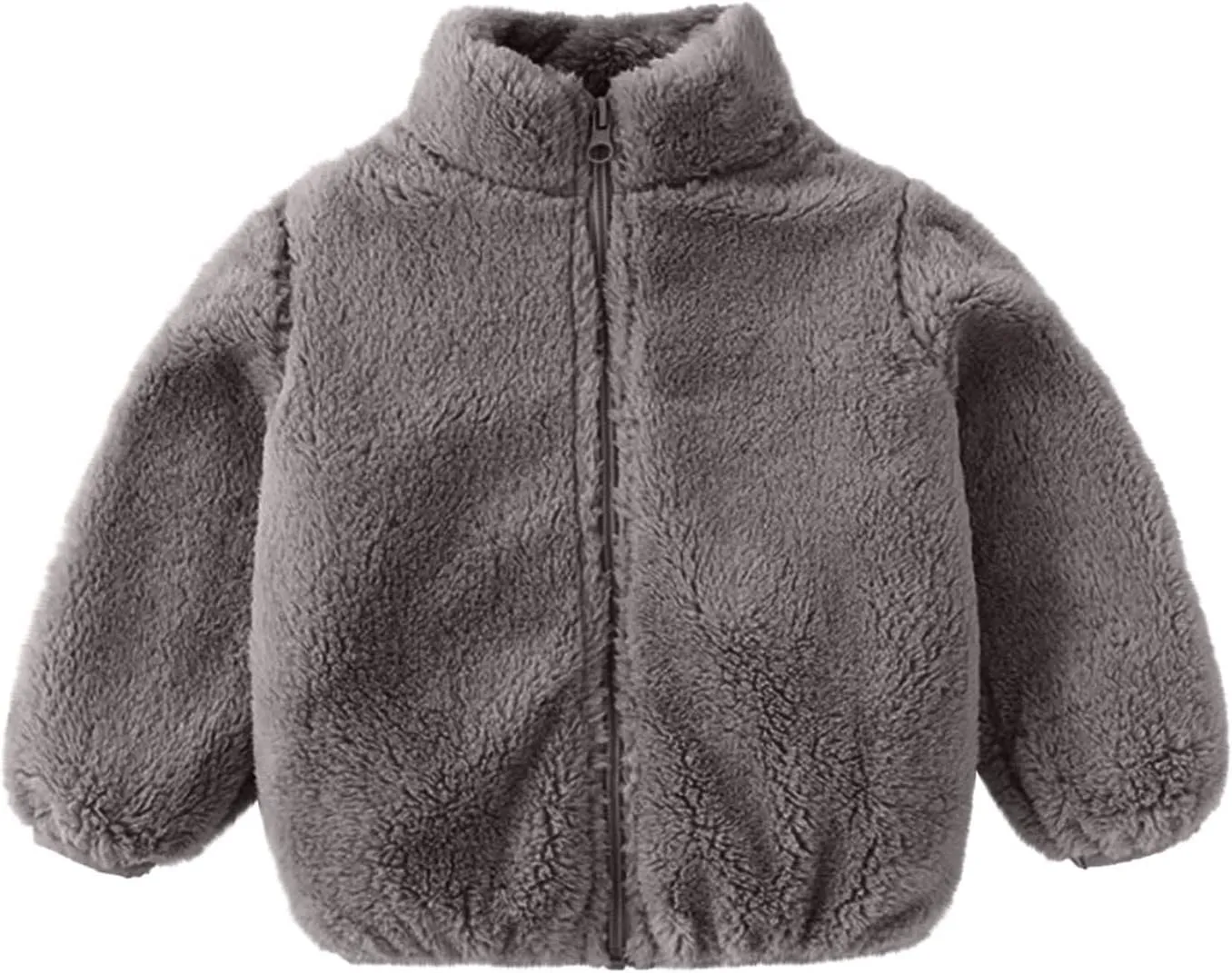 DDAPJ pyju Baby Girls Boys Sherpa Jacket Winter Fleece Coat Toddler Kids Faux Fur Warm Outwear Solid Zip Up Fuzzy Sweatshirt