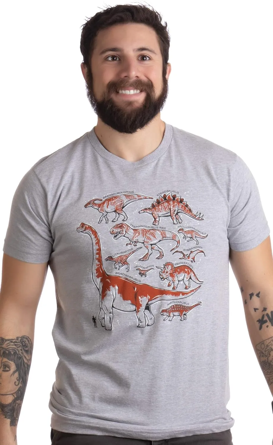 Dinosaur Species | Dino Fan Party Costume T-Rex Raptor Shirt Men Women T-Shirt