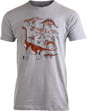 Dinosaur Species | Dino Fan Party Costume T-Rex Raptor Shirt Men Women T-Shirt