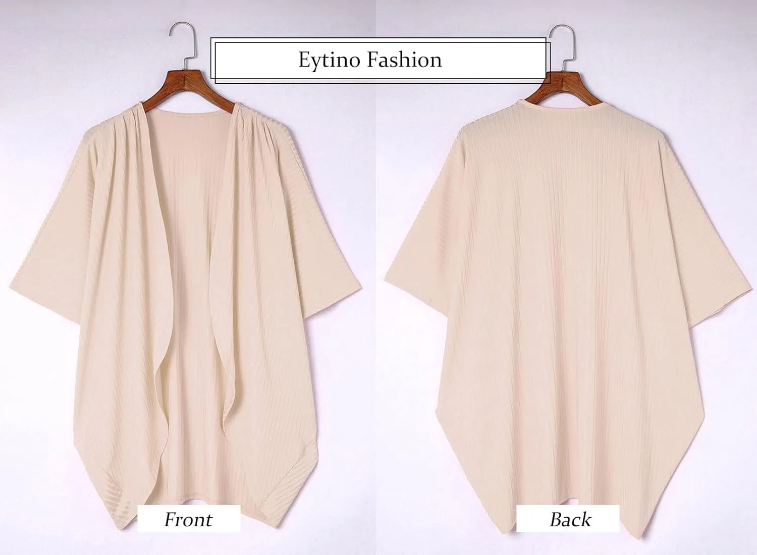Eytino Womens Plus Size Summer Cardigan Casual Half Sleeve Ruched Open Front Cardigans Tops(1X-5X)