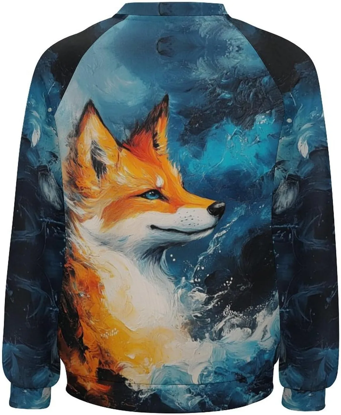 Fox Sweater Women Pullover Oversized Crewneck Long Sleeve Fall Warm Casual Lounge Outdoor Holiday Sweatshirt