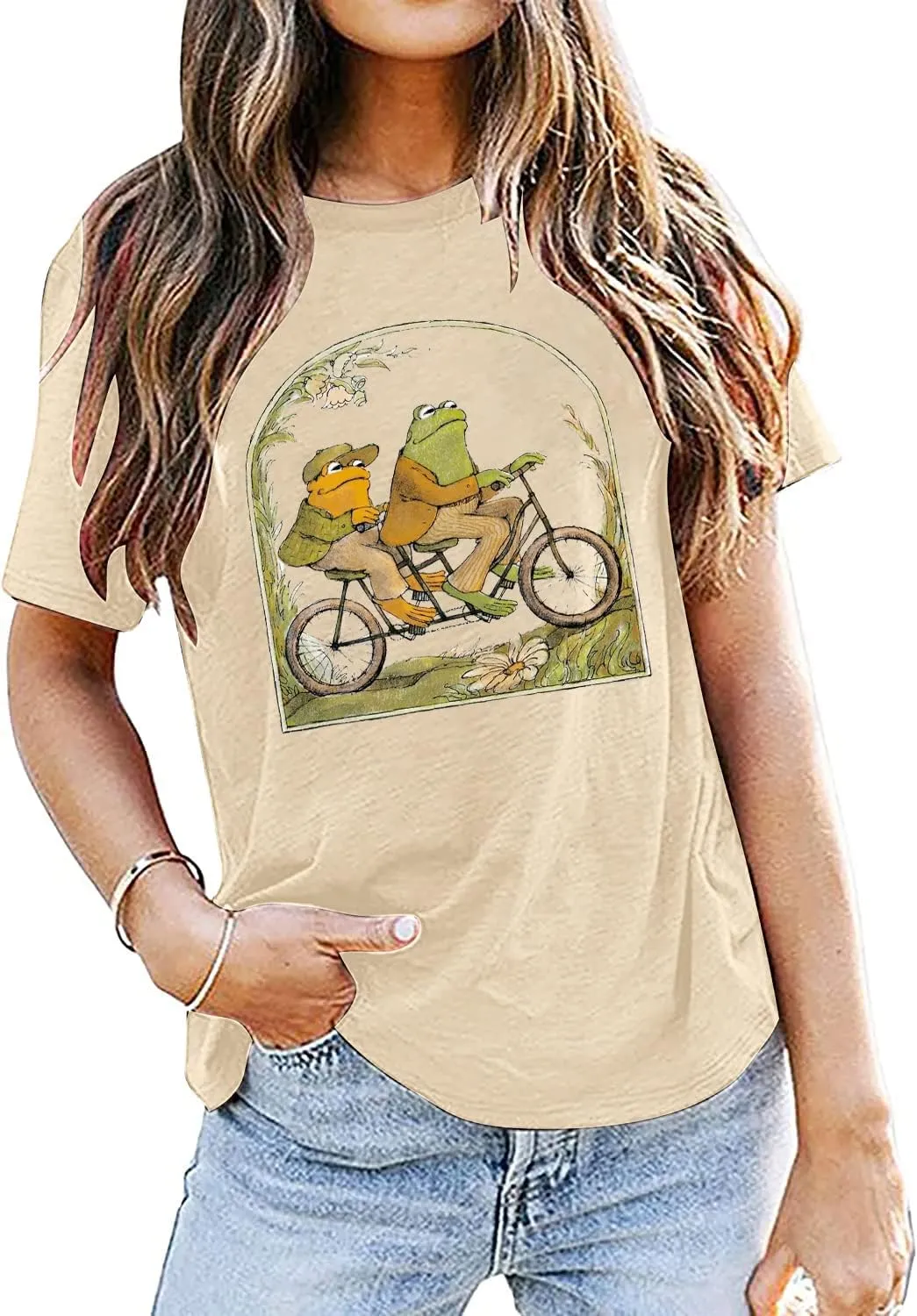 Frog Shirt for Women Classic Book T-Shirt Vintage Graphic Tee Tops Book Lovers Shirt Funny Teacher Shirt