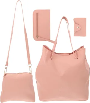 GALPADA Purse and Satchel Set Casual Bag and Wallet Set 4pcs Handbag Sets for Women Handbag Purse Wallet Shoulder Bag Set Casual Bag Set