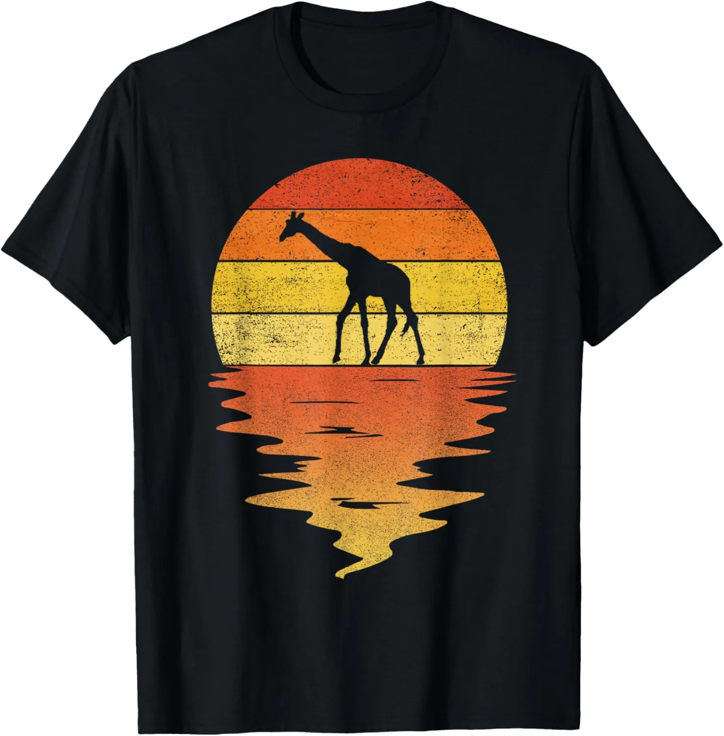 Giraffe shirt retro sunset 70s vintage Giraffe T-Shirt