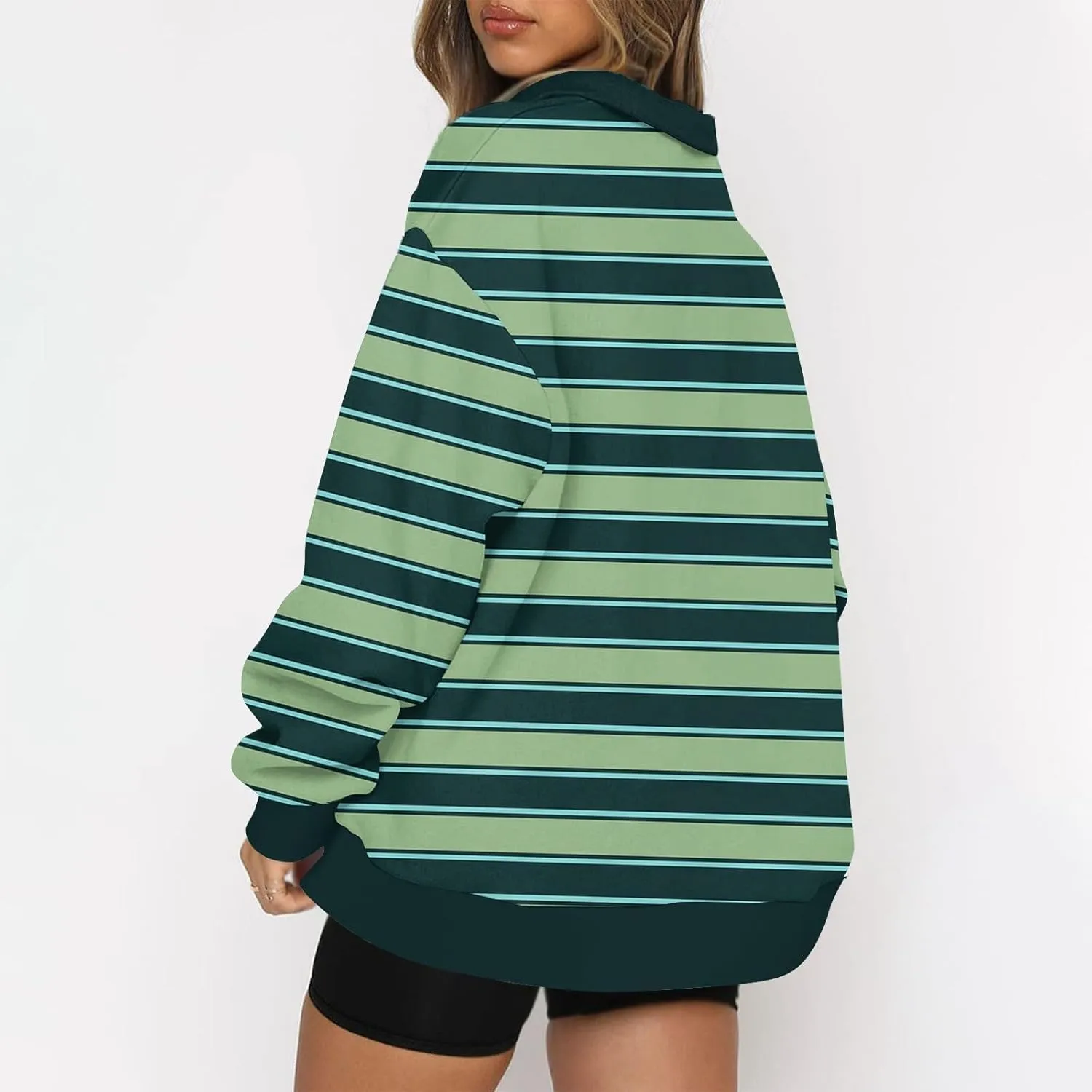 GOFULY 1/4 Zip Pullover Women Fall Color Block Oversized Sweatshirt Sexy Long Sleeve Pullover Tops Winter Cute Outfits 2024
