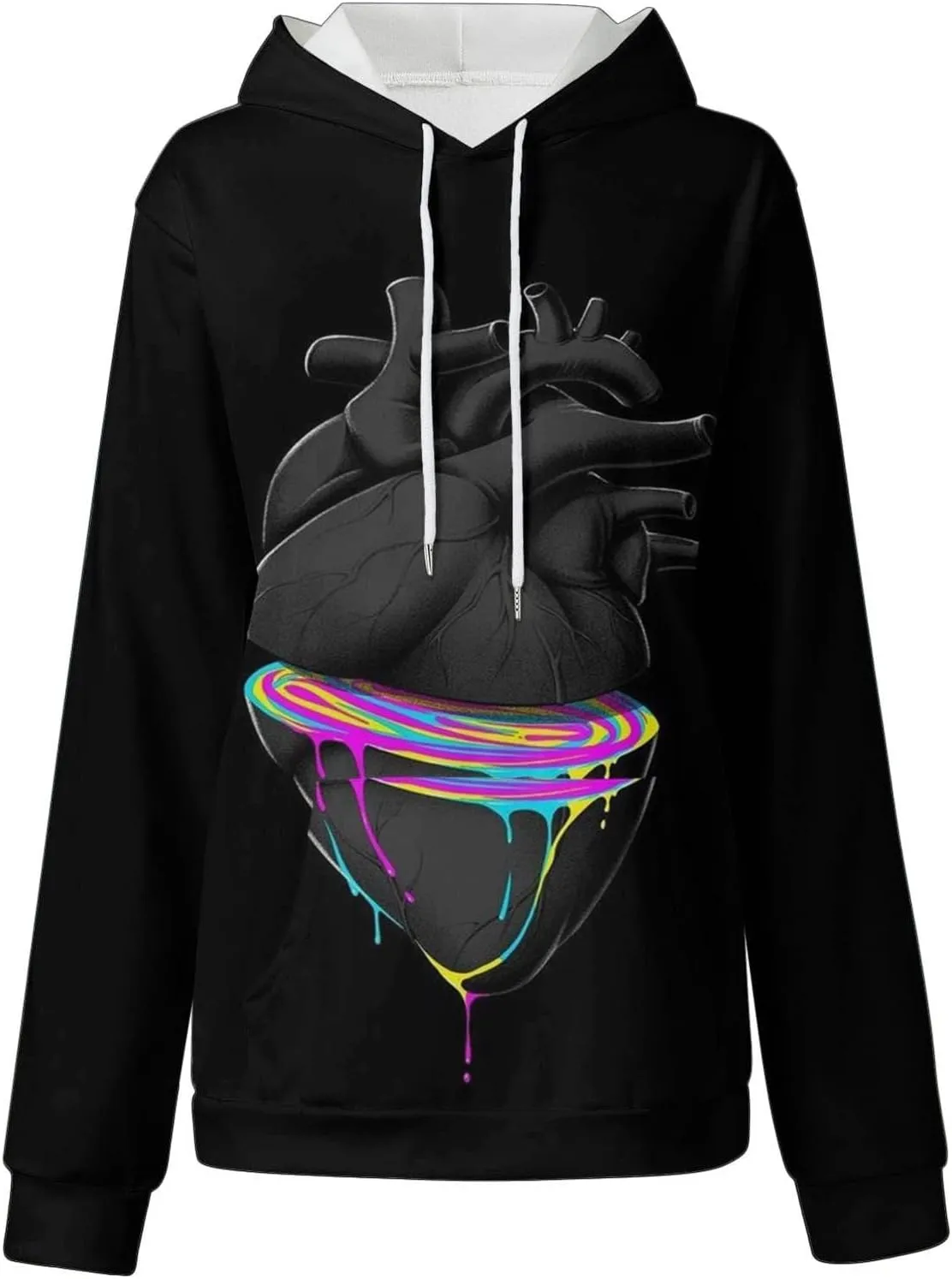 GOFULY Womens Gradient Color Fall Pullover Hoodie - Lightweight Sweatshirt With Drawstring