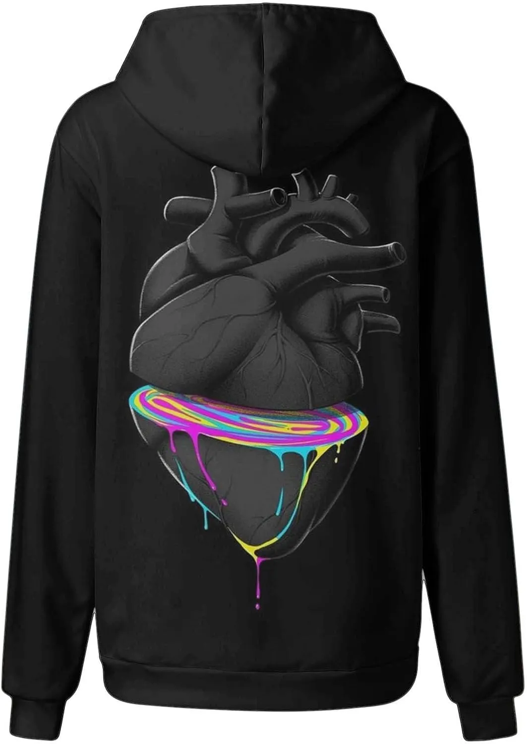 GOFULY Womens Gradient Color Fall Pullover Hoodie - Lightweight Sweatshirt With Drawstring