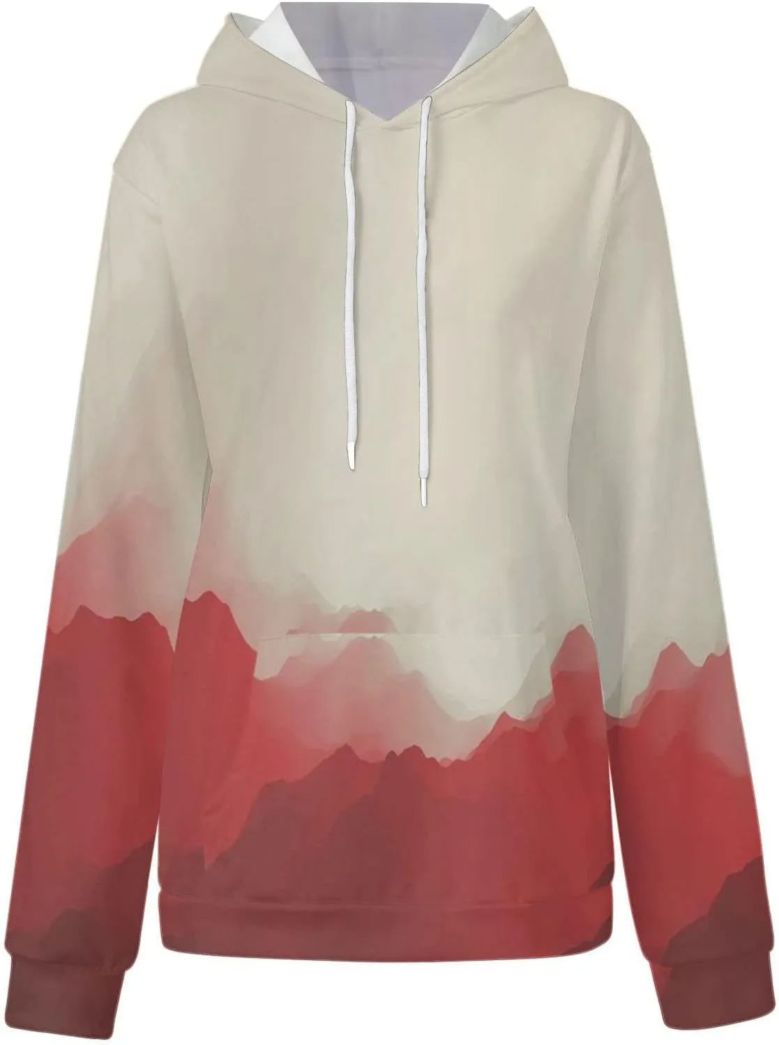 GOFULY Womens Gradient Color Fall Pullover Hoodie - Lightweight Sweatshirt With Drawstring