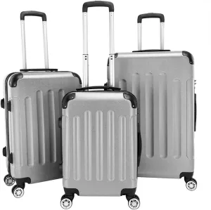 Hard Shell Luggage Set, 3-Piece Hardside Suitcase Set, 20-inch, 24-inch, 28-inch Luggage, Carry on Luggage Set, Travel Luggage Set, Large Suitcase with Wheels, ABS Hardside