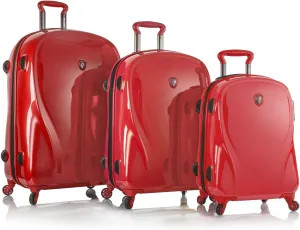 Heys Xcase 2g Spinner Red 3 Piece Set Luggage Set, Infra Red