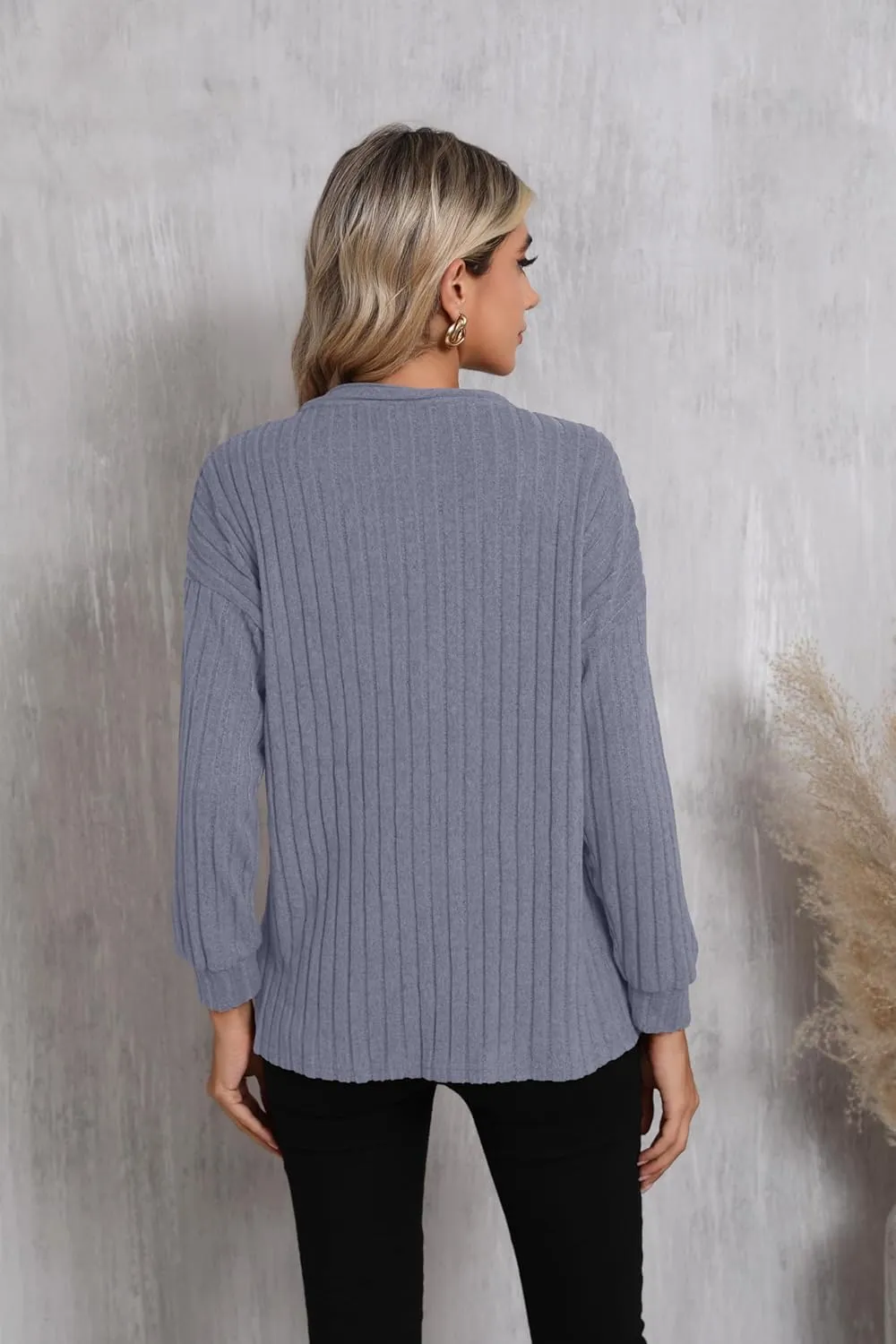 HIYIYEZI Women's Long Sleeve Open Front Cardigan Casual Lightweight Cardigans Knit Outwear with Pockets