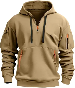 Hoodies For Men Tall Stylish Quarter Zip Pullovers Big And Tall Tactical Sweatshirts Long Sleeve Hoodies With Pockets
