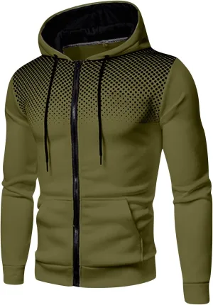 Hoodies for Men Zip up Lightweight Hoodie Big and Tall Sweatshirt Casual Fashion Jackets Fall Tops with Zip Pockets