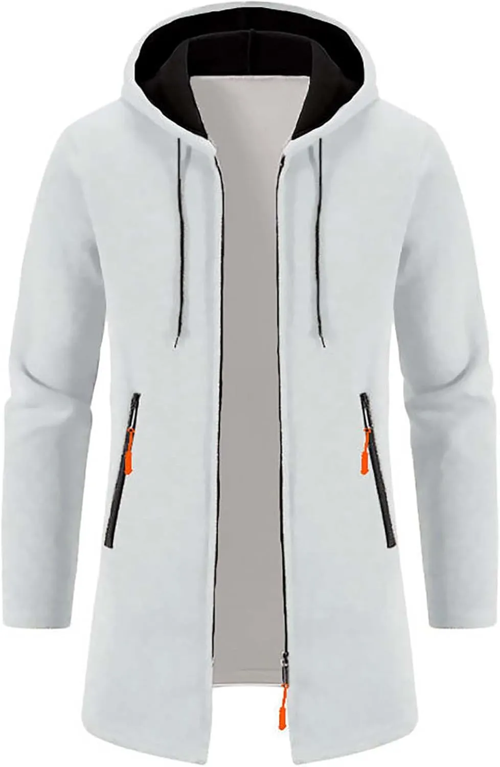 Jackets for Men,Men's Open Front Cardigan Sweater Full Zip Up Hooded Hoodies Knitted Sweatshirts Winter Coats Outwear