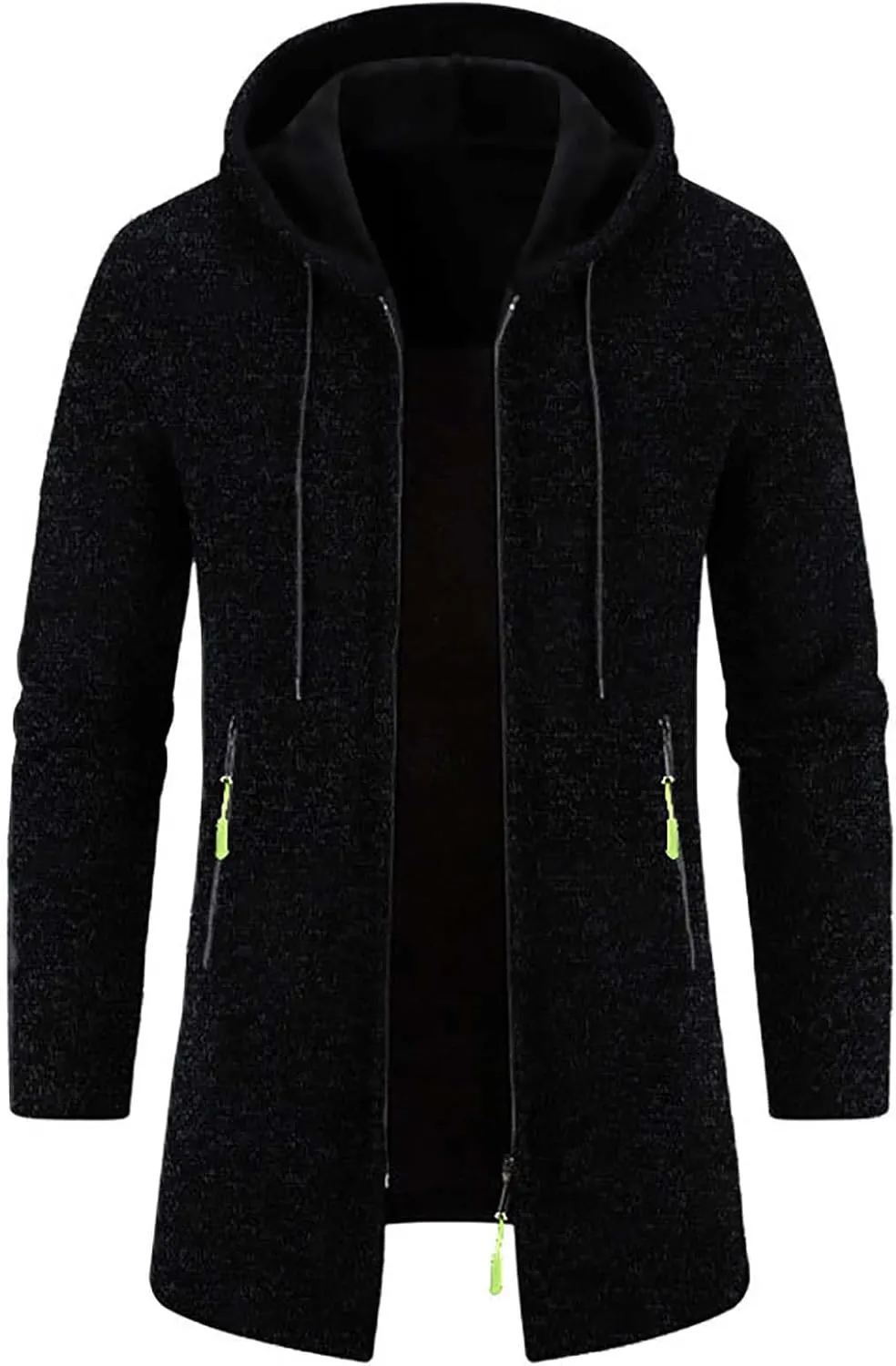 Jackets for Men,Men's Open Front Cardigan Sweater Full Zip Up Hooded Hoodies Knitted Sweatshirts Winter Coats Outwear