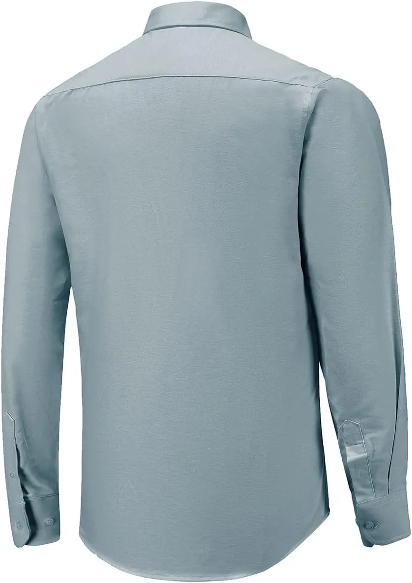 Jandukar Mens Wrinkle Resistant Shirt Long Sleeve Wrinkle Free Dress Shirt