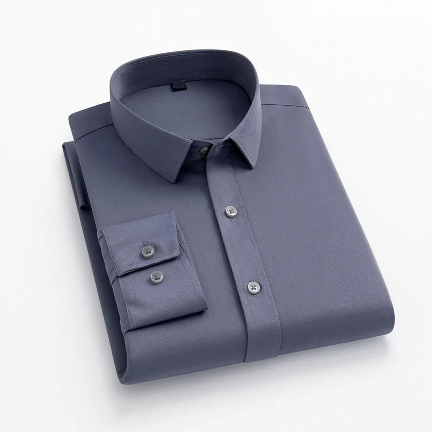 JEShifangjiusu Men's Business Dress Shirt Long Sleeve Regular Fit Fashion Shirt Cotton Casual Button Down Stretch Shirt