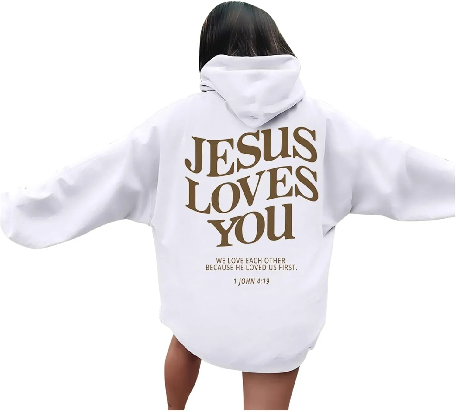 Jesus Loves You Hoodie Christian Jesus Saves Faith Sweatshirt Man Woman Pullover Tops Streetwear Gift Y2K Clothes