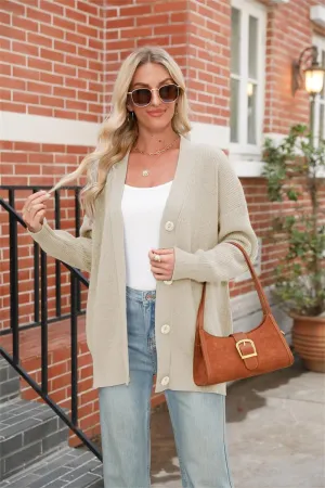 Long Cardigan Sweaters for Women Long Sleeve Open Front Knit Cardigan Sweater Jacket Button Down Loose Outwear