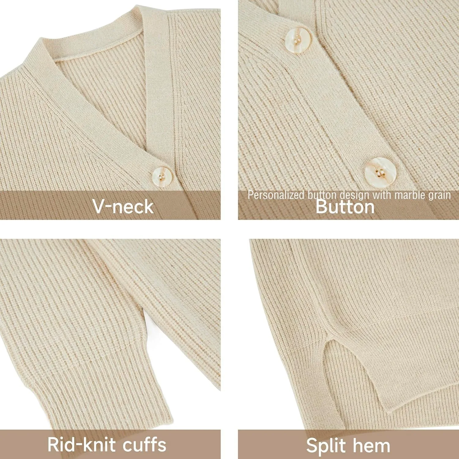 Long Cardigan Sweaters for Women Long Sleeve Open Front Knit Cardigan Sweater Jacket Button Down Loose Outwear