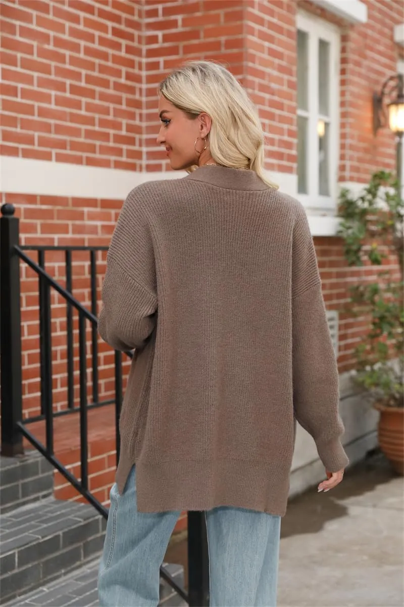 Long Cardigan Sweaters for Women Long Sleeve Open Front Knit Cardigan Sweater Jacket Button Down Loose Outwear