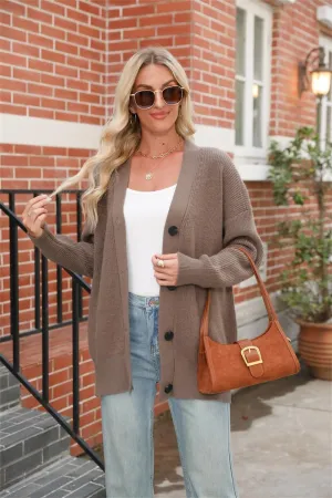 Long Cardigan Sweaters for Women Long Sleeve Open Front Knit Cardigan Sweater Jacket Button Down Loose Outwear