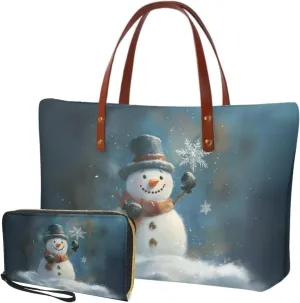 Lotusorchid Purse and Wallet Set, Large Tote and Wallet Set for Women, Lightweight Purses Set