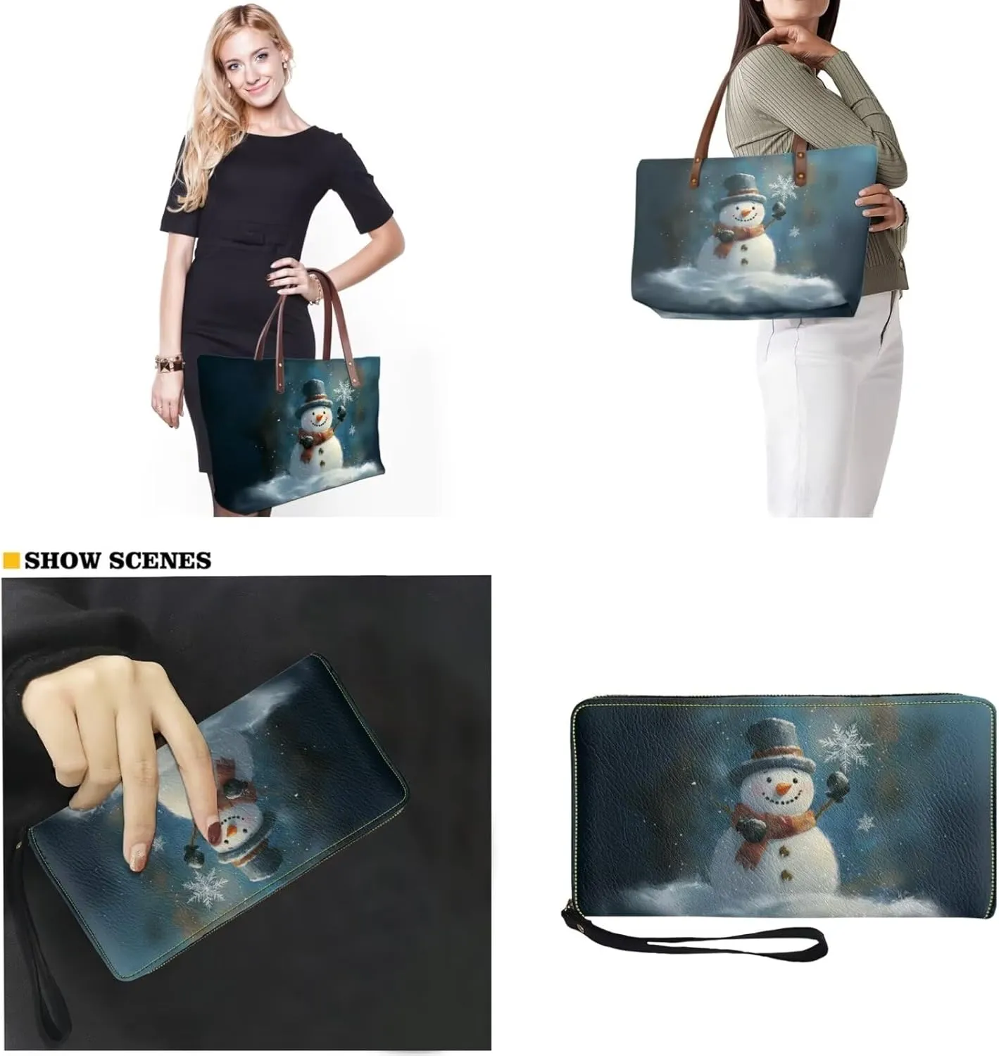 Lotusorchid Purse and Wallet Set, Large Tote and Wallet Set for Women, Lightweight Purses Set
