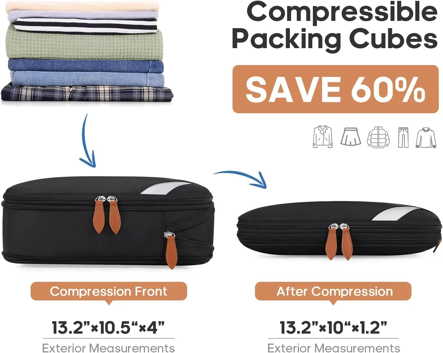 Luggage Set, 3 Piece Suitcase Collection (Black, 3 piece set)