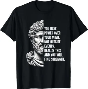 Marcus Aurelius Shirt Stoic Philosopher Motivational Quote T-Shirt