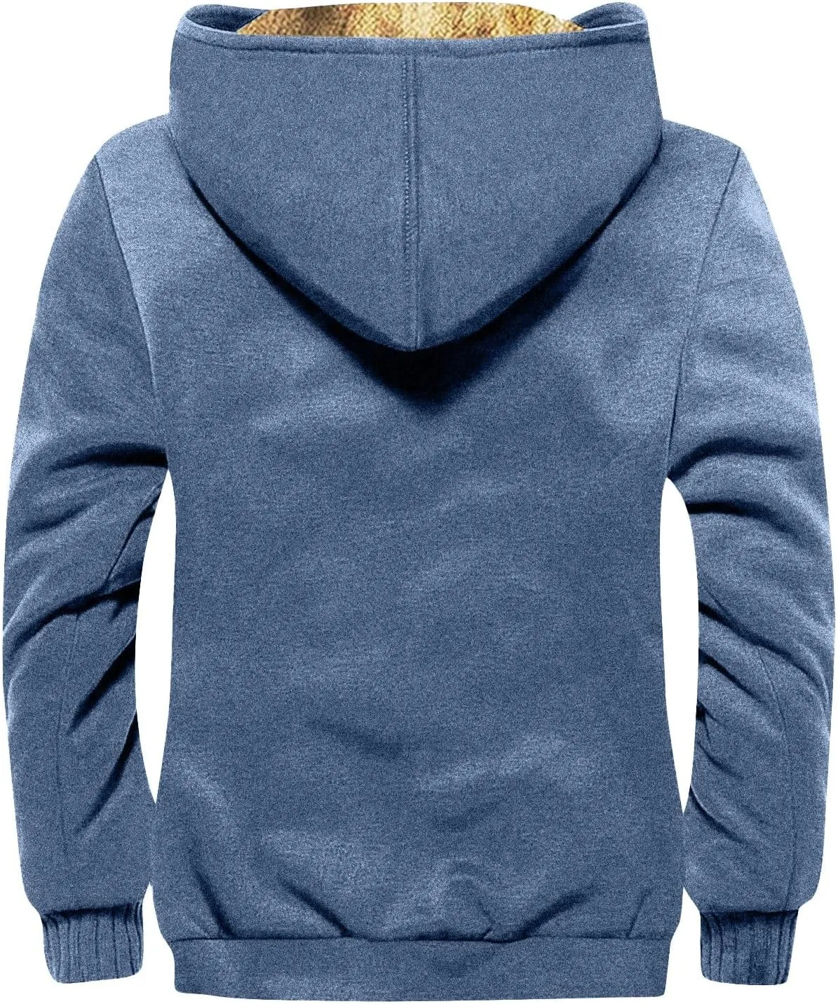 Men Winter Sherpa Lined Jacket Heavyweight Fleece Warm Trucker Hoodies Coat Big And Tall Jackets For Men Hoodie
