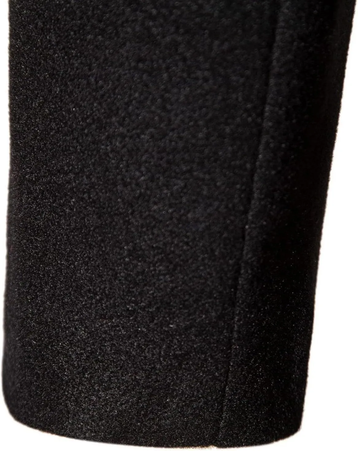 Mens Full Length Winter Trench Coat Double Breasted Wool Warm Long Windbreaker Notch Lapel Solid Overcoat Peacoat