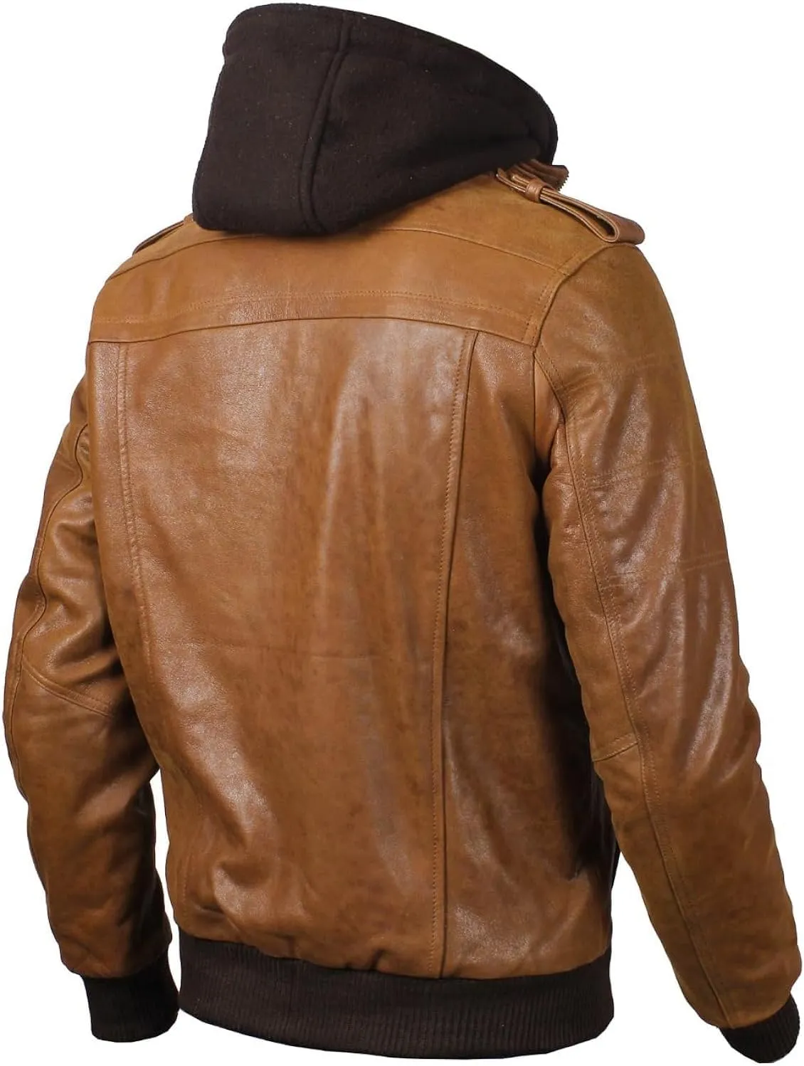 Mens leather jacket Geniune motorcycle Fashion jacket men with removable hood leather jacket for man Leather jacket.
