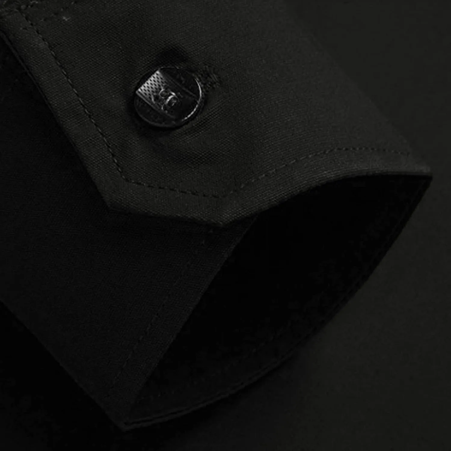 Men's Military Style Double Pocket Shirt Tactical Cargo Casual Slim Fit Shirt Work Shirt Hiking Fishing Shirts