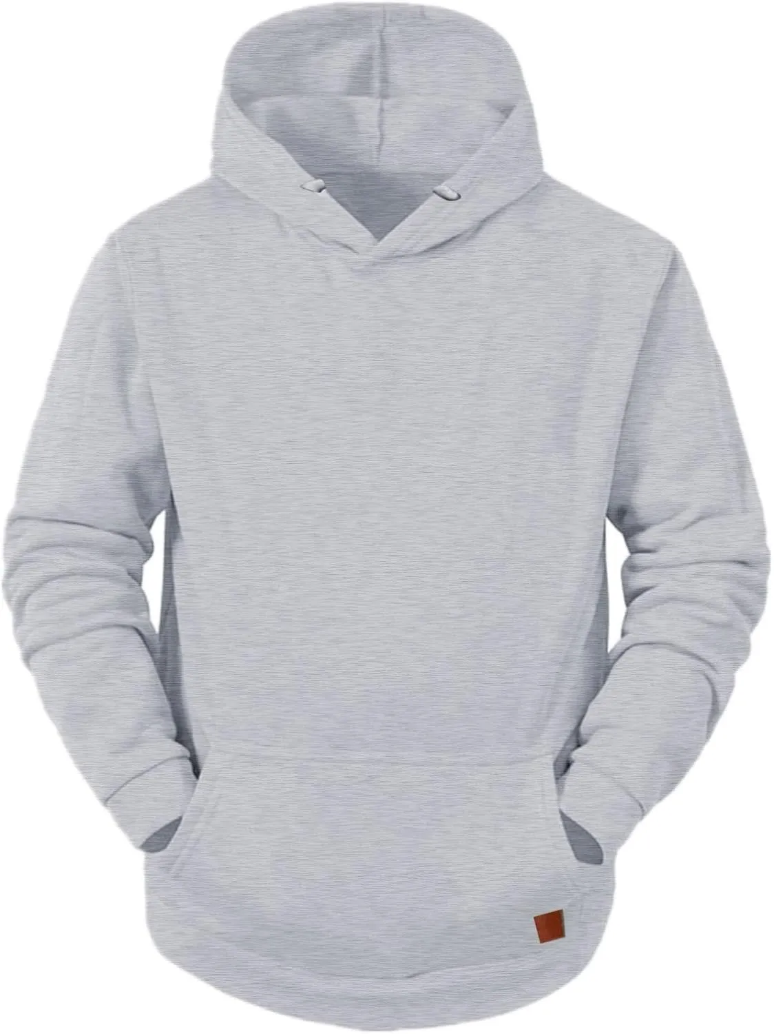 Mens Oversized Hoodies Pullover Solid Vintage Long Sleeve Sweatshirt Heavyweight Baggy Streetwear Top Athletic